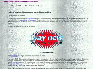 HotWired: Intelligent Agent - "The Birth of Way New Journalism" by Josh Quittner
