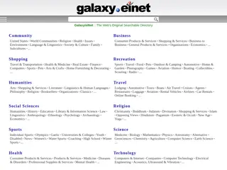 Galaxy/eiNet - The Web's Original Searchable Directory