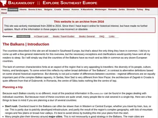 Balkanology | Overview | Introduction