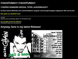 Back To The Boots - Home Of Dirty Crunt'n'Punk