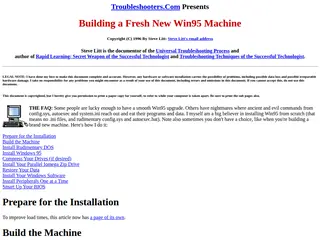 Building a Fresh New Win95 Machine