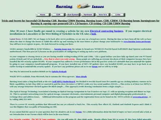 CD Burning, CDR Burning & DVD Burning. From Burningissues.