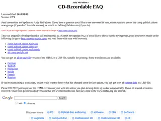 CD-Recordable FAQ