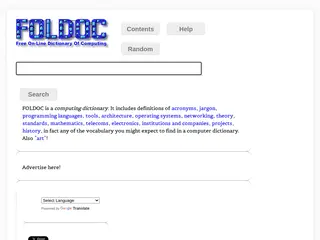 FOLDOC - Computing Dictionary