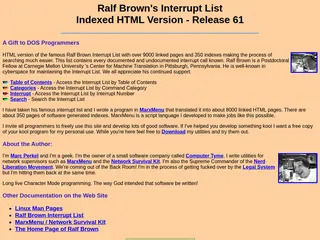 Ralf Brown's Interrupt List - HTML Version