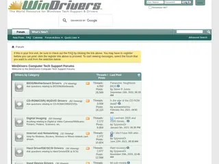 WinDrivers Computer Tech Support Forums