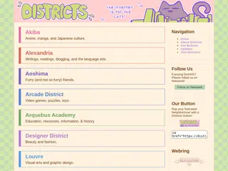 Nekoweb Districts