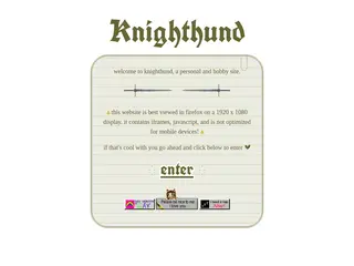 welcome to knighthund