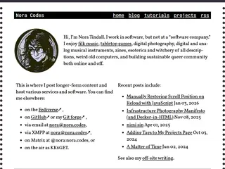 Leonora Tindall | Nora Codes