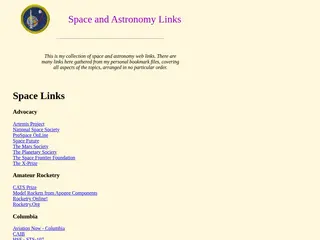 Space and Astronomy Links