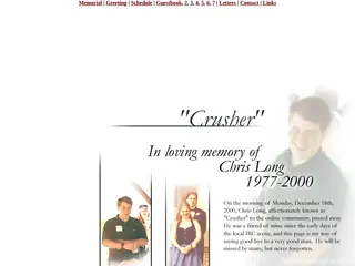 In Memory of Chris Long, 1977-2000