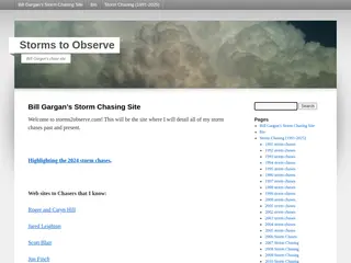 Storms to Observe | Bill Gargan's chase site