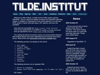tilde.institute :: Public-access OpenBSD system