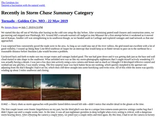 The Cerulean Arc: Storm Chase Summary Archives
