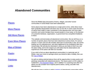 Abandoned Communities