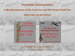 The Wartime Memories Project - Preserving Memories of The Great War and World War Two