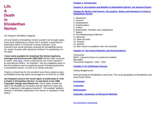 Life and Death in Elizabethan Norton (Sheffield, England)