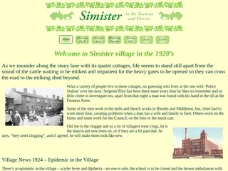 Simister in the Twenties and Thirties