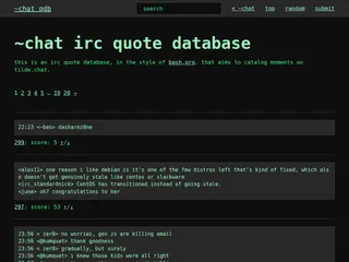~chat irc quote database
