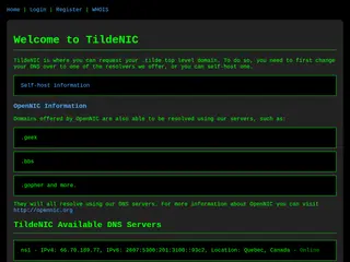|--===TildeNIC ===--| Bringing .tilde to the Tildeverse!
