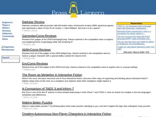 Brass Lantern Adventure Games Information