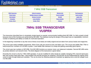 FlashWebHost.com - Circuit of 7MHz SSB Transceiver (Transmitter + Receiver) for Hams.