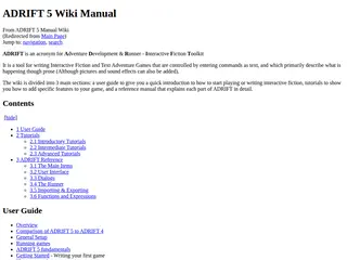 ADRIFT 5 Wiki Manual - ADRIFT 5 Manual Wiki