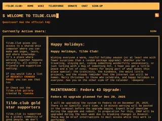 Welcome to ~tilde.club~