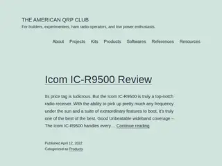 The American QRP Club - For builders, experimenters, ham radio operators, and low power enthusiasts.