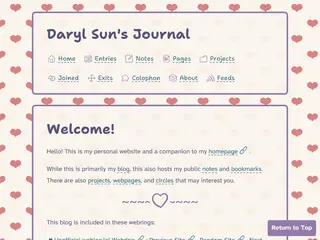 Daryl Sun's Journal · Welcome!