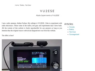 VU2ESE | Radio Experiments of VU2ESE