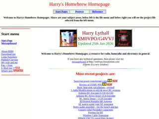 Harry's Homebrew Homepages