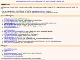 Jesse's Bookmarklets Site
