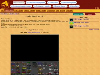 Fluid dynamics | Powder Game 2 - Free game site DAN-BALL