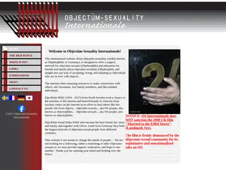 Objectum-Sexuality Internationale - Homepage for Objectum-Sexuals & Objectum Sexuality info with Objectum sexual history