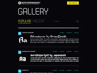 BitFontMaker2 - Pixel Font Gallery