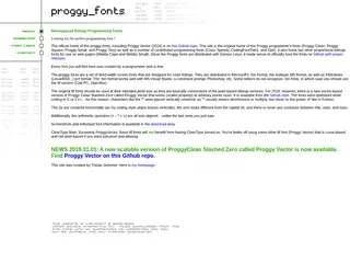 Proggy Programming Fonts
