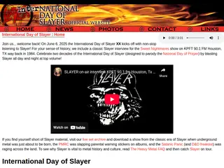 Inter-National Day of Slayer -- June 6 every year
