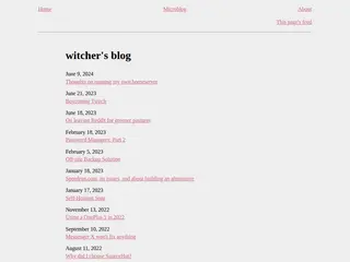 witcher's blog