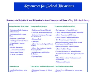 A directory of links to helpful web sites for school librarians.