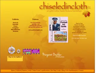 Chiseled in cloth realistic portrait quilts, online quilting classes, pantograph patterns, applique patterns, quilting lectures and workshops. Patriotic quilts and movies.