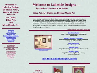 Lakeside Designs by studio artist, Dottie M. Gantt - Original, one-of-a-kind contemporary art quilts, fiber art, and mixed media art