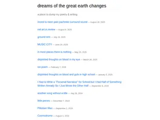 dreams of the great earth changes