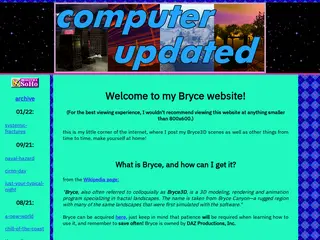 Computer Updated: Bryce3D corner of the internet!