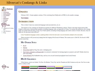 Silvercat's Conlanging & Links