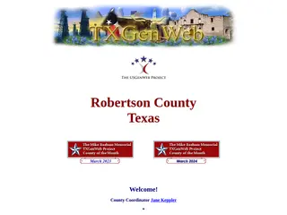 Robertson County - TXGenWeb