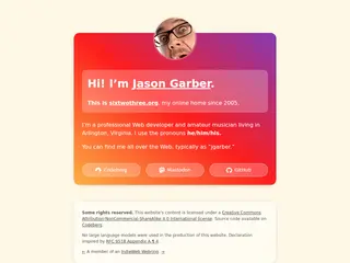 sixtwothree.org — Online home to Jason Garber, one of the Internet’s Jasons Garber.