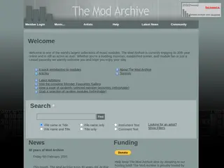 The Mod Archive v4.0b - A distinctive collection of modules