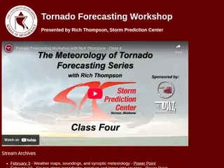 Tornado Forecasting Workshop Series