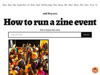 How to run a zine event – A Note On a Rainy Night